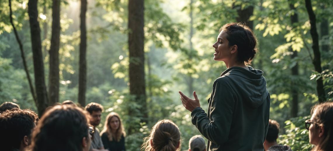 woman-holding-forest-lesson © magnific