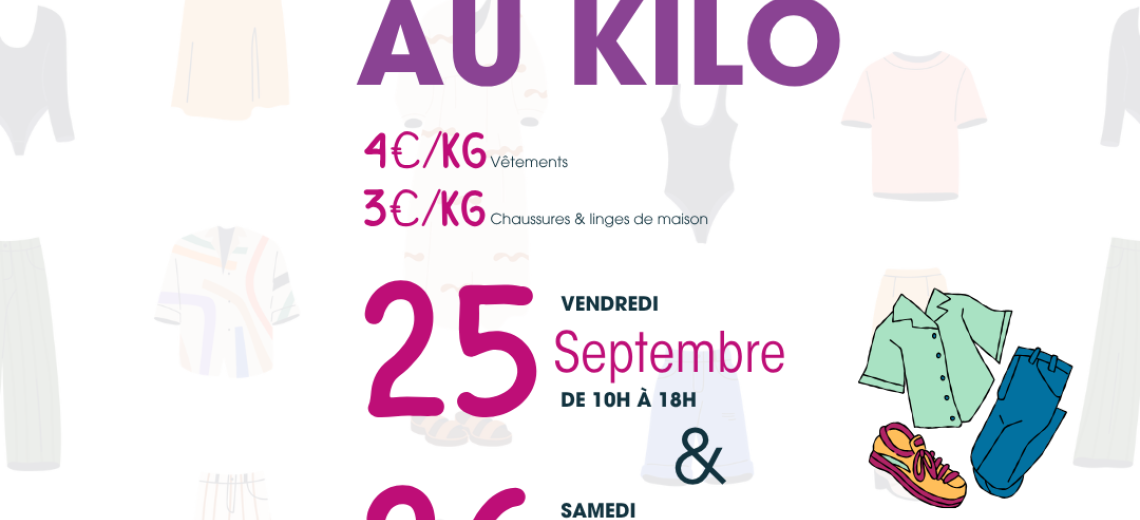 VENTE AU KILO  Vêtements et chaussures © Mona +