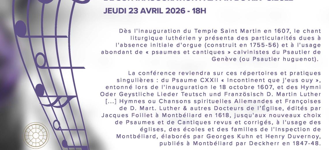 Inauguration TSM 2026 - Conférence-concert - SMBC © Templesaint-martin