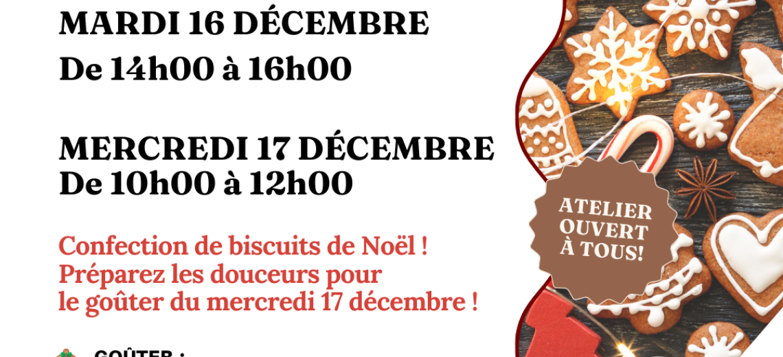 Ateliers biscuits de Noël © Mona +