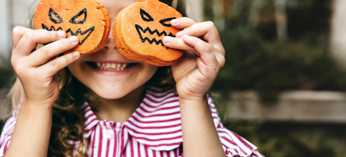 Young playful girl enjoying the Halloween festival © magnifik