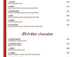 Menu Brasserie du Théâtre © Brasserie du Théâtre