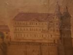 ENQUETE EN COURS ! © Anonyme, Vue du château de Montbéliard, huile sur toile, 18e siècle, collections Musées de Montbéliard. Crédits : Ville de Montbéliard.