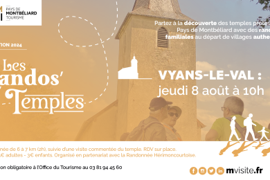 Randos temples Vyans-le-Val © Office de Tourisme du Pays de Montbéliard