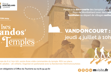 Randos Temples : Vandoncourt © Pays de Montbéliard Tourisme