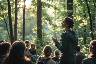woman-holding-forest-lesson © magnific