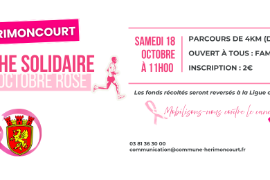 Parcours de 4km (départ mairie) Ouvert à tous : familles, amis, ... Inscription : 2€ - 1 © Villed'hérimoncourt