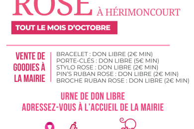 Octobre Rose : Vente de goodies et don libre © Mairie Hérimoncourt
