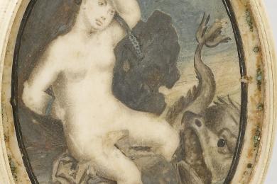 Dimanche au musée 'Vous voulez des histoires ?' © Boîte Ivoire peint 18e siècle  Collections musées de Montbéliard  P. Guenat (détail)