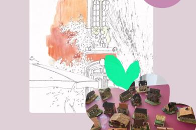 reprodutions des aquarelles délicates de Lizzie Mapoli maquettes de petites maisonsaphe - 1 © libre de droit