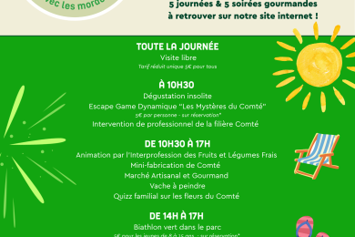 AFFICHE ANIMATIONS  - 5 juillet  © La Maison du Comté 