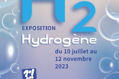 Visuel affiche expo Hydrogène © Le Pavillon des sciences