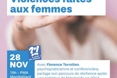 Bar des sciences 'Violences faites aux femmes' © Le Pavillon des sciences