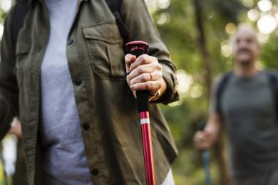 Seniors trekking in a forest © Freepiik