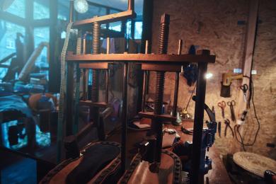 Nice workshop of busy shoes designer Nice workshop of busy shoes designer