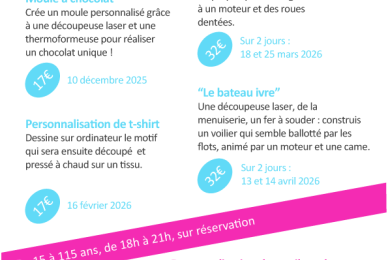 Atelier 'moule à chocolat' © Le Pavillon des sciences