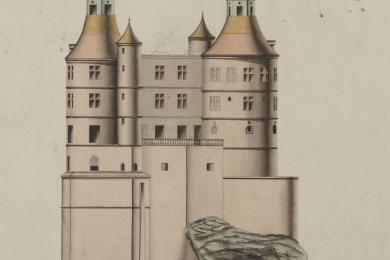 Dimanche en famille 'Suivez le plan !' © Projet d’assainissement du château - bâtiment A (détail), 1835-1862 Encre et lavis sur papier  Archives départementales du Doubs - ADD_12J64